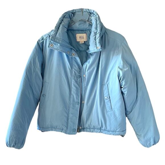 BDG Jackets & Blazers - BDG Isla Lightweight Funnel Neck Puffer Jacket Light Blue Size XS